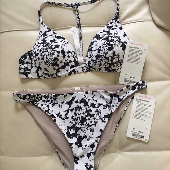 NWT LULULEMON BIKINI SET DEEP SEA TOP UNCHARTED 12 - Picture 2 of 6